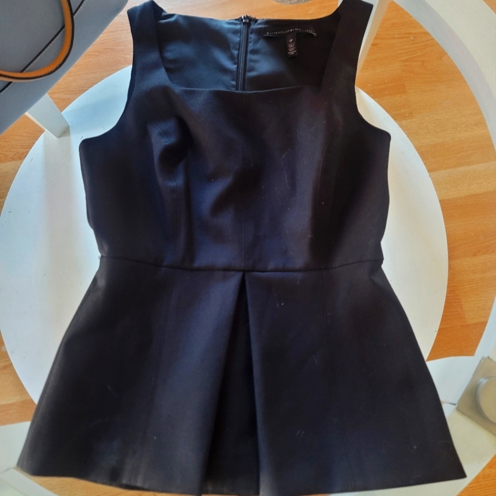 White House - Black Peplum Tank